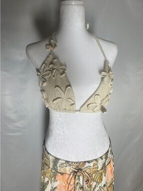 Coastal Crochet Top + Tropical Maxi Skirt Set